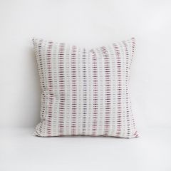 Indoor/Outdoor Sunbrella Esti Crimson - 18x18 Vertical Stripes Throw Pillow