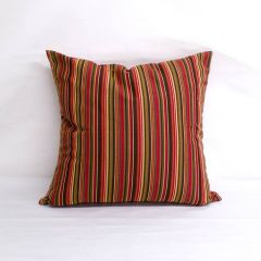 Indoor/Outdoor Sunbrella Dorsett Cherry - 20x20 Vertical Stripes Throw Pillow