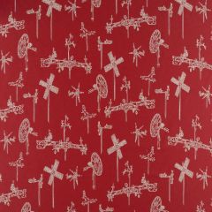 Sunbrella by Mayer Whirligig Cherry 431-001 Vollis Simpson Collection Upholstery Fabric