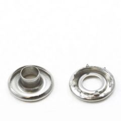 DOT Self-Piercing Rolled Rim Grommet with Spur Washer #0 Stainless Steel 1/4 inch  1-gross (144)