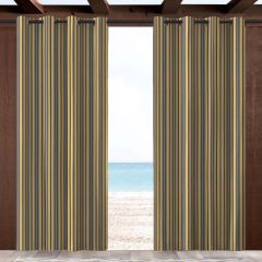 Sunbrella Foster Metallic 56051-0000 Outdoor Curtain with Grommets