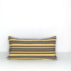 Indoor/Outdoor Sunbrella Foster Metallic - 24x12 Horizontal Stripes Throw Pillow