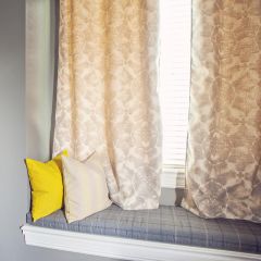 Custom Curtain With PATTERNED Sunbrella Fabric Options and Grommets