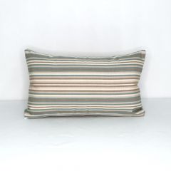 Indoor/Outdoor Sunbrella Gavin Mist - 20x12 Horizontal Stripes Throw Pillow