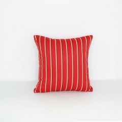 Indoor/Outdoor Sunbrella Harwood Crimson - 18x18 Vertical Stripes Throw Pillow