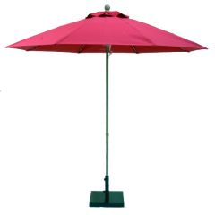 East Coast 9ft Octagon Aluminum Market Umbrella Double Pulley No Tilt with Fiberglass Ribs and Sunbrella Fabric