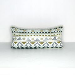 Indoor/Outdoor Sunbrella Inca Lime - 24x11 Horizontal Stripes Throw Pillow