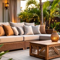 Custom Outdoor Loveseat / Sofa Cushions