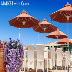 Fiberbuilt 7.5ft Octagon Market Umbrella With Sunbrella Fabric