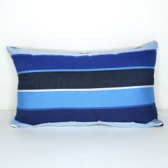 Indoor/Outdoor Sunbrella Milano Cobalt - 20x12 Horizontal Stripes Throw Pillow