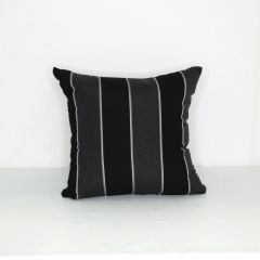 Indoor/Outdoor Sunbrella Peyton Granite - 20x20 Vertical Stripes Throw Pillow