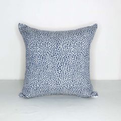 Indoor/Outdoor Sunbrella Azure Blue Leopard - 20x20 Throw Pillow (quick ship)