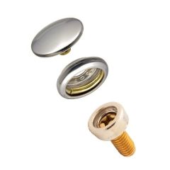DOT® Durable™ Snap Fastener Set - Cloth-to-Surface (Nickel Plated) 5/8 inch Screw Stud