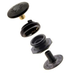 Pull-the-DOT® Cloth-to-Cloth Snap Fastener Set (Government Black Brass) 0.295" Post