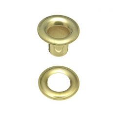 DOT® Sheet Metal Grommet with Plain Washer #1 Brass 1/4" 1-gross (144)