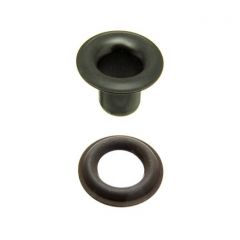 DOT® Sheet Metal Grommet with Plain Washer #0 Government Black Brass 1/4" 1-gross (144)