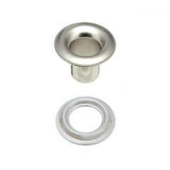 DOT® Sheet Metal Grommet with Plain Washer #0 Nickel-Plated Brass 1/4" 1-gross (144)