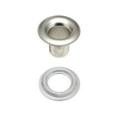 DOT® Sheet Metal Grommet with Plain Washer #4 Nickel-Plated Brass 1/2" 1-gross (144)