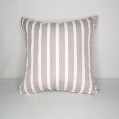 Indoor/Outdoor Sunbrella Shore Linen - 18x18 Vertical Stripes Throw Pillow