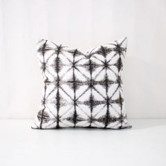 Indoor/Outdoor Sunbrella Midori Stone - 18x18 Vertical Stripes Throw Pillow