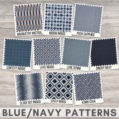 Sunbrella Sample Pack - Blue / Navy Patterns