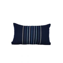 Indoor/Outdoor Sunbrella Viento Nautical - 20x12 Vertical Stripes Throw Pillow