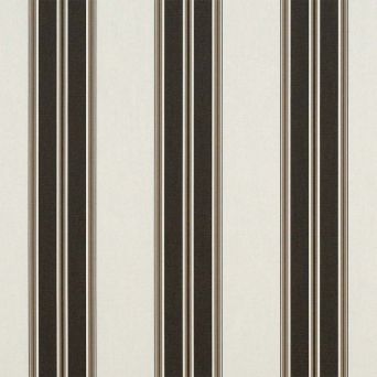 Sunbrella Black / Taupe Fancy 4946-0000 46-Inch Stripes Awning / Shade Fabric