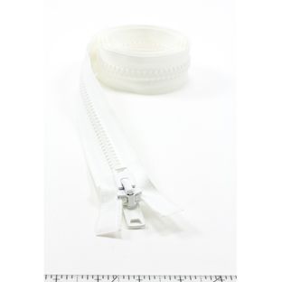 YKK® #10 White Style C Single Non-Locking Metal Zipper Pull (Molded Tooth  Chain)