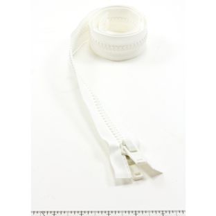 #10 Plastic Separating Zipper: 48 White