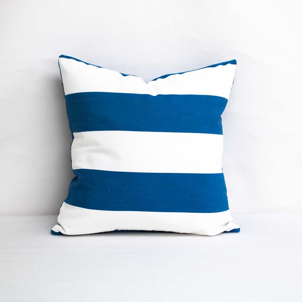 Upholstery Fabric by The Yard by Sunbrella , Cabana Regatta, Blue, White, Stripes