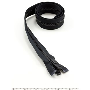YKK VISLON #10 Separating Zipper Automatic Lock Short Double Pull Metal  Slider #VFUVOL-107 DX E 60 Light Beige