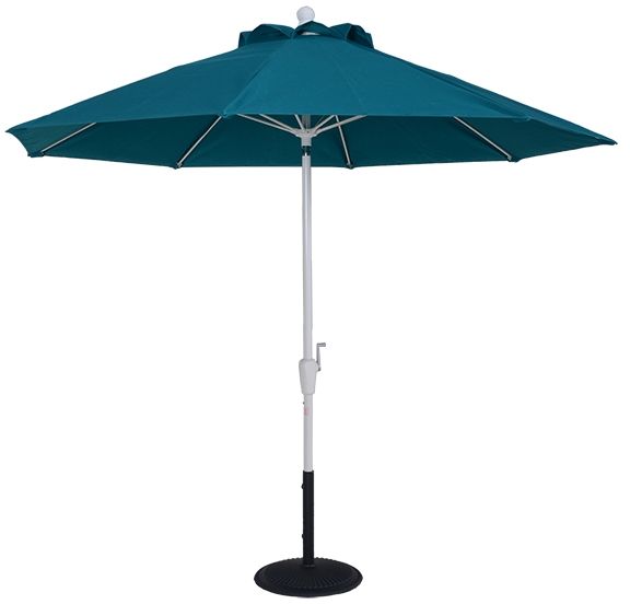 Large 11 Feet Round Wooden Sunbrella Fabric in Any Color Outdoor Market  Umbrella with Pulley System - choose any Sunbrella Fabric #WMAXUMa 