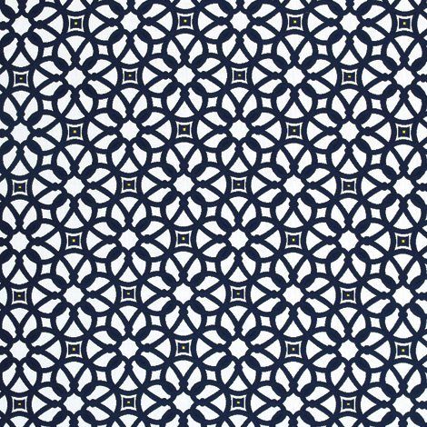 Black and White Lattice Geometric, Outdoor Fabric, 54” Wide