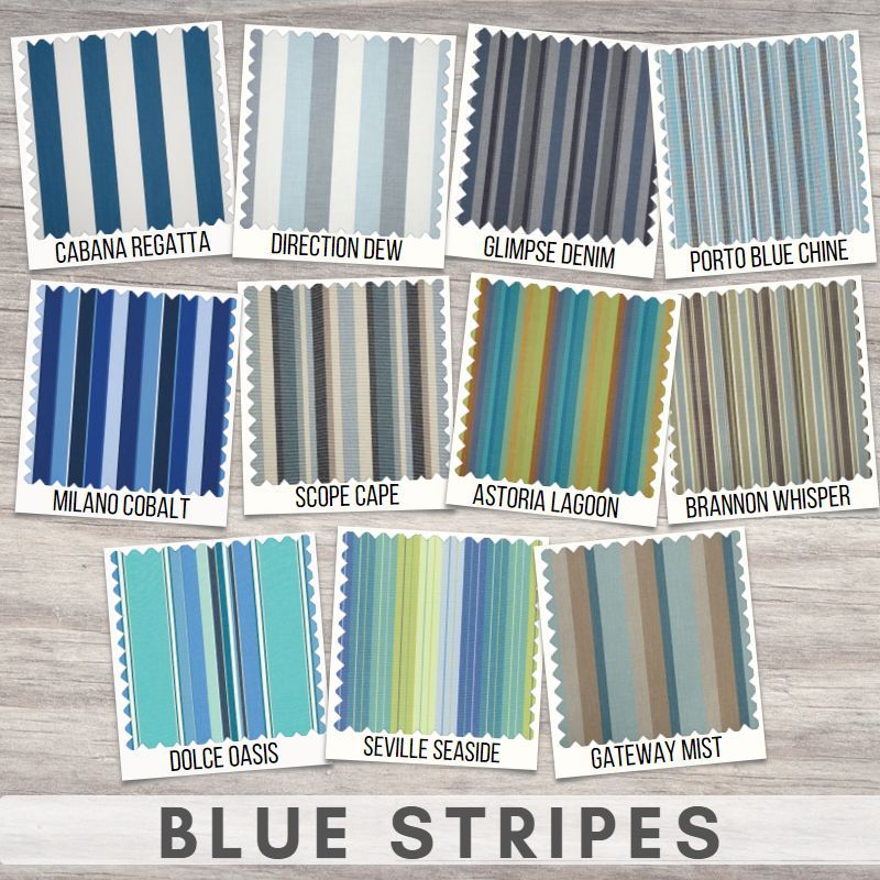 Sunbrella Sample Pack - Blue Stripes