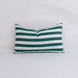 Indoor/Outdoor Sunbrella Mason Forest Green - 20x12 Horizontal Stripes Throw Pillow (quick ship)