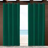Sunbrella Canvas Forest Green 5446-0000 Outdoor Curtain with Grommets
