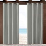 Sunbrella Canvas Granite 5402-0000 Outdoor Curtain with Grommets