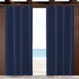 Sunbrella Canvas Navy 5439-0000 Outdoor Curtain with Grommets