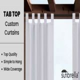 Tab Top Custom Outdoor Curtains with Sunbrella