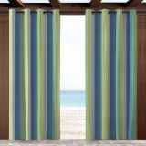 Sunbrella Seville Seaside 5608-0000 Outdoor Curtain with Grommets