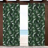 Sunbrella Tropics Jungle 145214-0000 Outdoor Curtain with Grommets