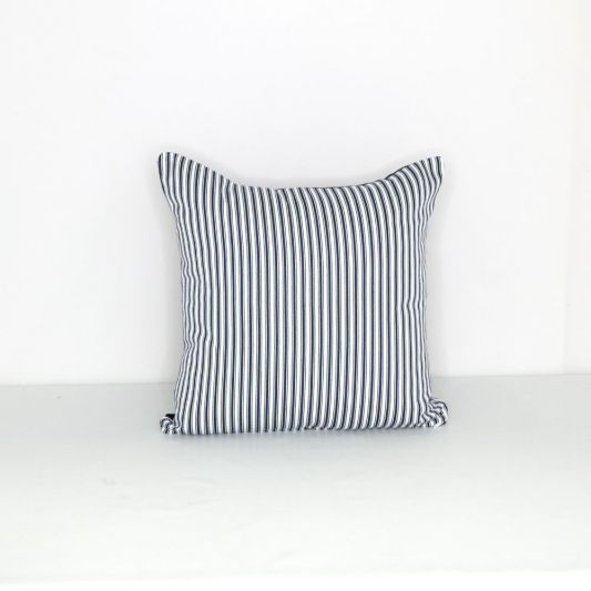 Buy Indoor/Outdoor Patio Lane Farmhouse Ticking Indigo - 18x18 Vertical  Stripes Throw Pillow
