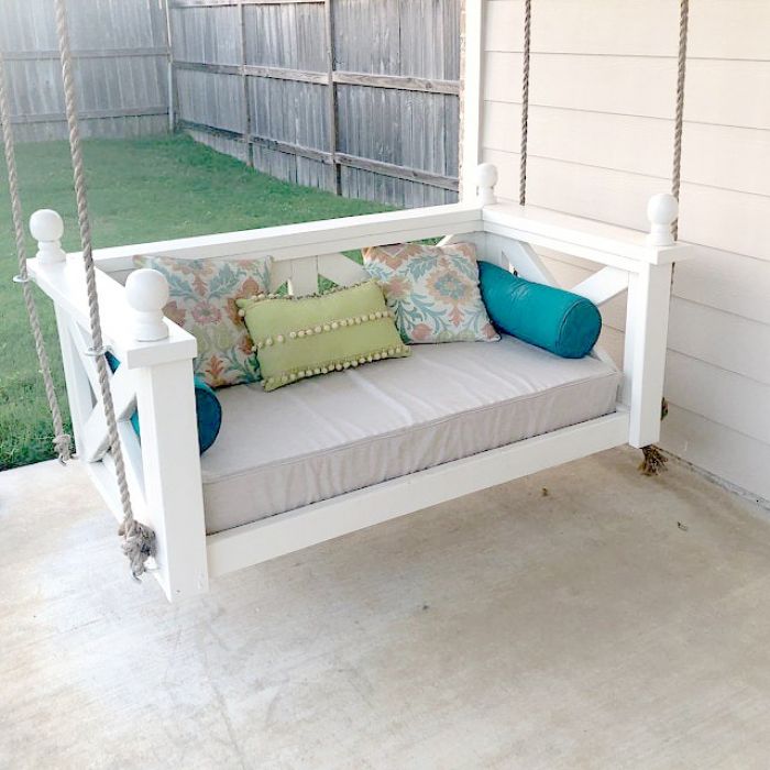 Custom Outdoor Glider Porch Swing, Outdoor Bench Swing Cushions